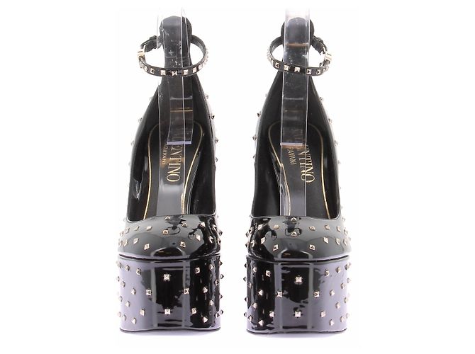 Valentino Garavani Décolleté con plateau in pelle Nero - vista 4