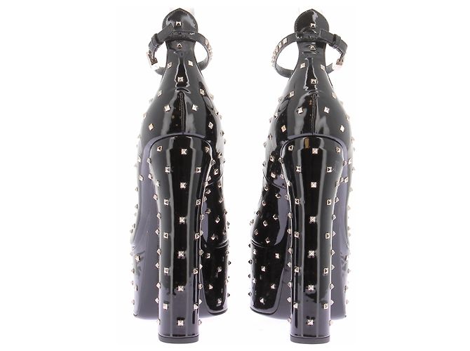 Valentino Garavani Décolleté con plateau in pelle Nero - vista 5