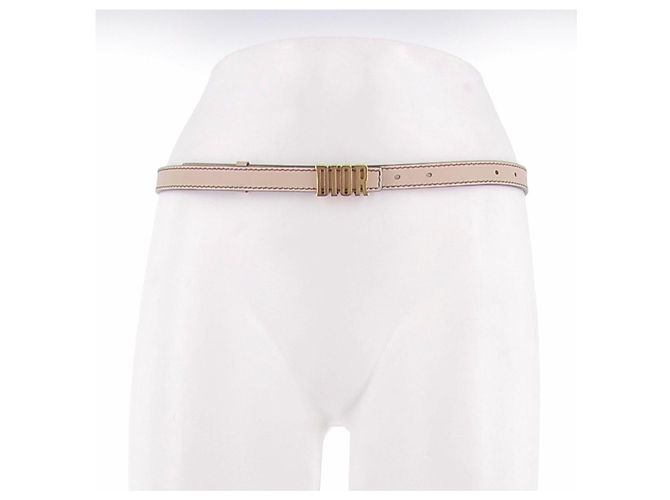 Dior Beige Leder 'D-Fence' Gürtel Pink - Ansicht 2