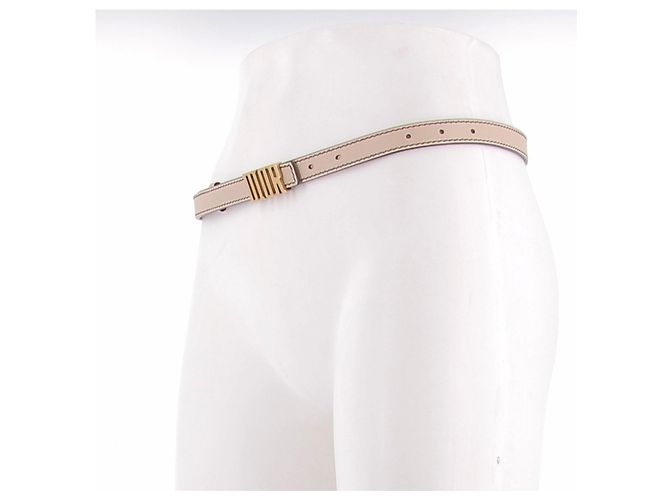 Dior Beige Leder 'D-Fence' Gürtel Pink - Ansicht 3