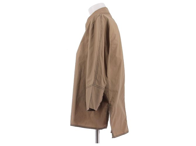 Camisa oversize de algodón beige Marni - vista 3