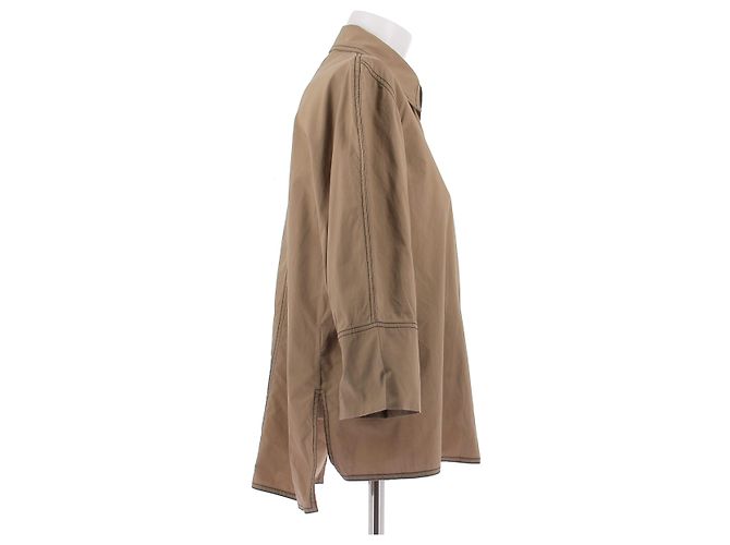 Camisa oversize de algodón beige Marni - vista 4