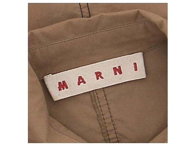 Camisa oversize de algodón beige Marni - vista 5