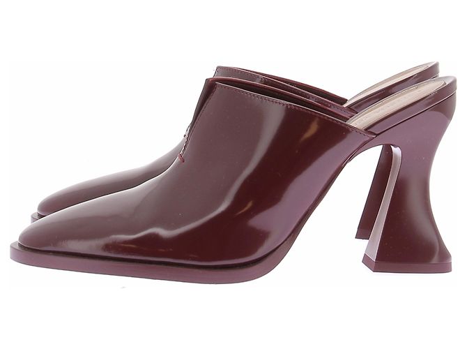 Mule Cha-Cha Bottega Veneta in vernice bordeaux Burdeos - vista 3
