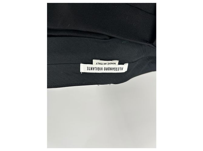 Autre Marque Pantalón recto negro de viscosa ALESSANDRO VIGILANTE - vista 3