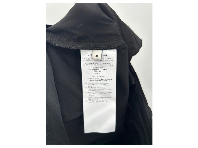 Autre Marque Pantalón recto negro de viscosa ALESSANDRO VIGILANTE - vista 4