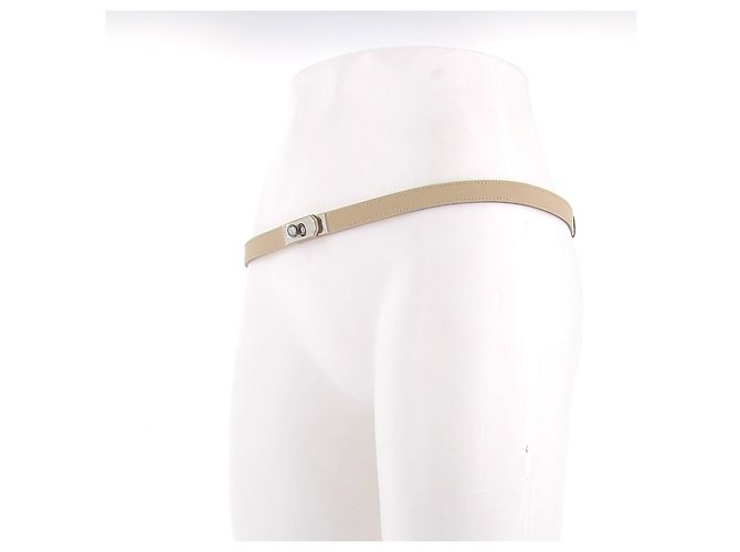 Hermès Kelly Gürtel Leder Sakura Rosa 90 cm Braun - Ansicht 3