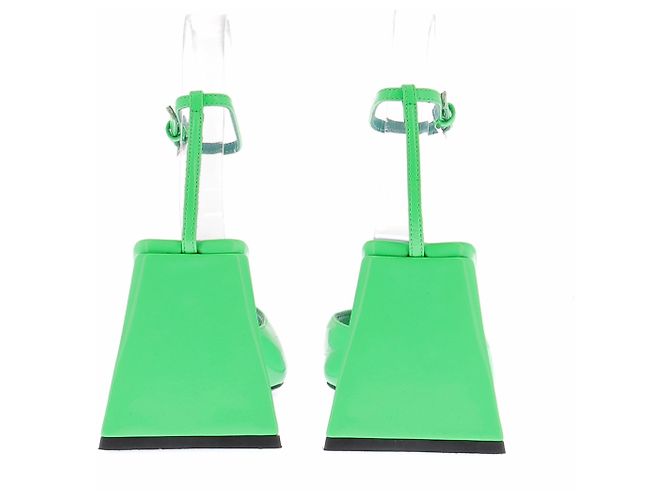 Attico Sandali in vernice verde - vista 5