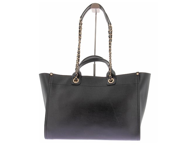 Chanel Leder-Cabas "Deauville" Schwarz - Ansicht 3