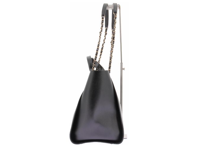 Chanel Leder-Cabas "Deauville" Schwarz - Ansicht 4