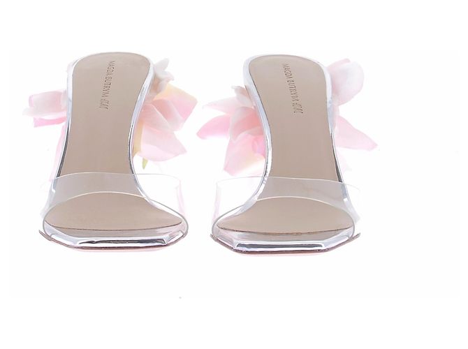 Magda Butrym Mule in PVC argento e floreale - vista 2