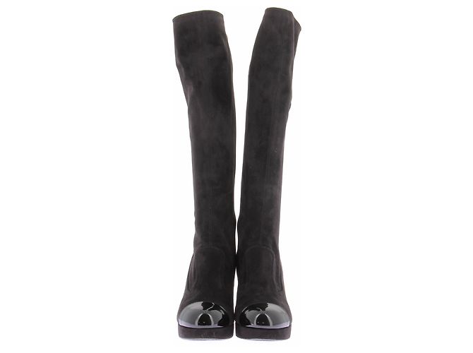 Botas altas de ante negro Chanel - vista 4
