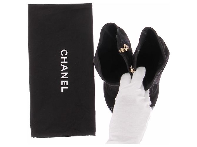 Botas altas de ante negro Chanel - vista 7