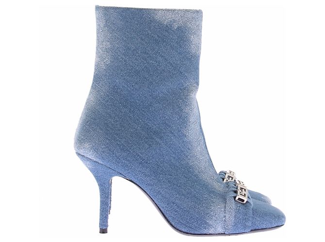 Botas Givenchy de denim azul con tacón de aguja - vista 3