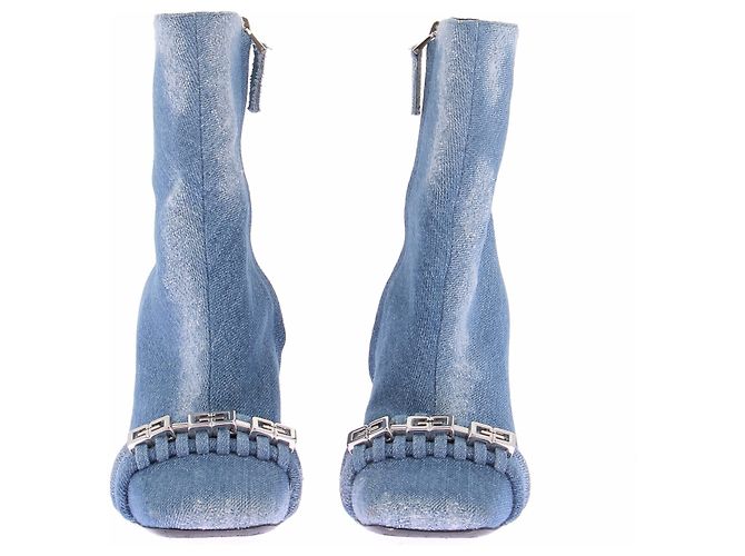 Botas Givenchy de denim azul con tacón de aguja - vista 4