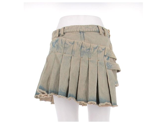 Falda vaquera Balmain azul de talle alto - vista 2