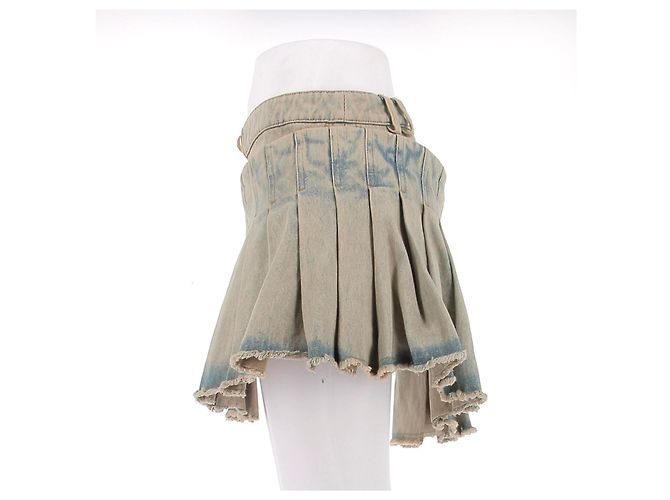 Falda vaquera Balmain azul de talle alto - vista 4