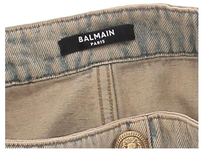 Falda vaquera Balmain azul de talle alto - vista 7