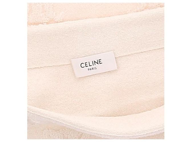 Triomphe Céline Minifalda blanca texturizada Beige - vista 5