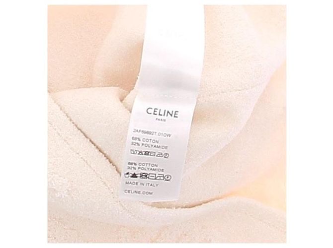 Triomphe Céline Minifalda blanca texturizada Beige - vista 7