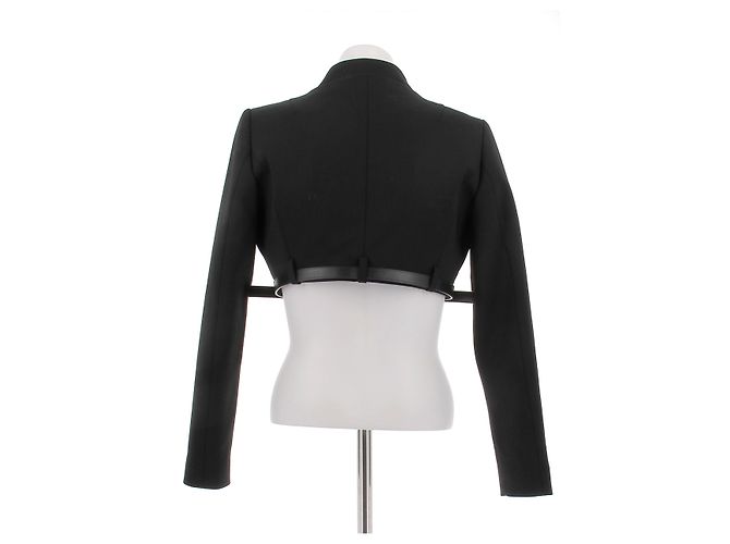 Chaqueta bolero corta negra Coperni de algodón Negro - vista 2