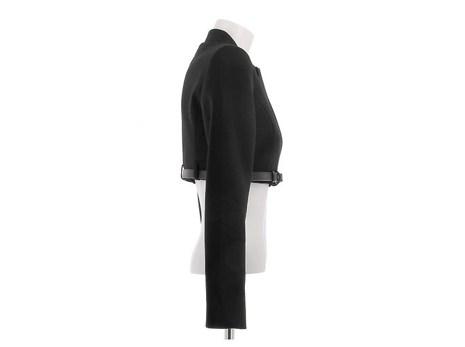 Chaqueta bolero corta negra Coperni de algodón Negro - vista 3