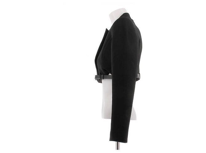 Chaqueta bolero corta negra Coperni de algodón Negro - vista 4