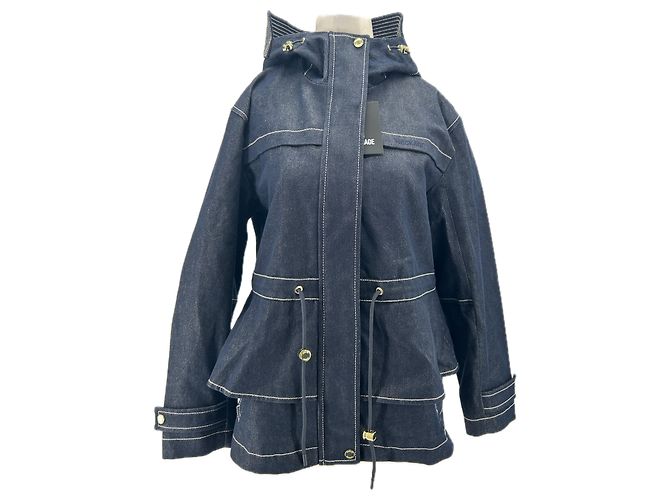 Mackage Denim jacket with drawstring ties Blue - view 2