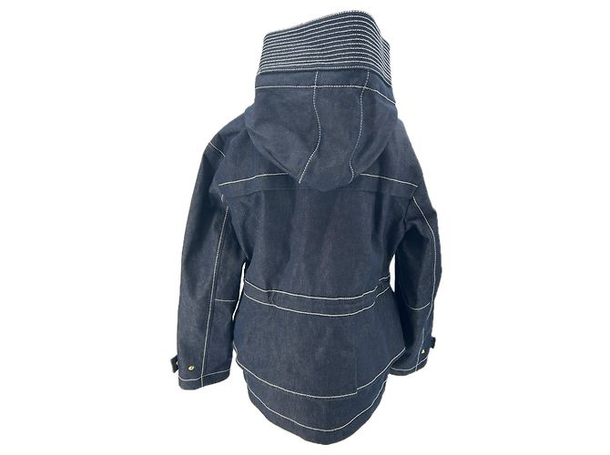 Mackage Denim jacket with drawstring ties Blue - view 3