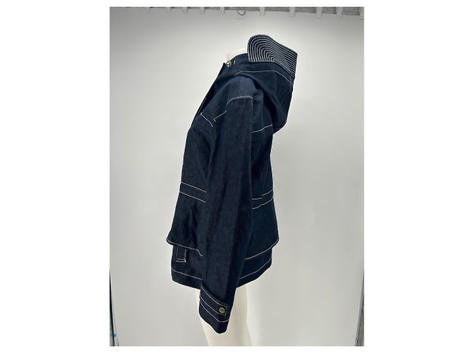 Mackage Denim jacket with drawstring ties Blue - view 4