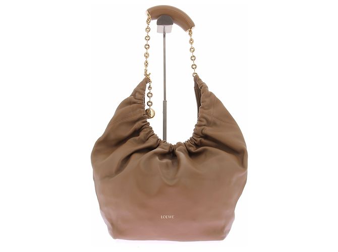 Loewe Squeeze Tasche aus braunem Leder - Ansicht 2