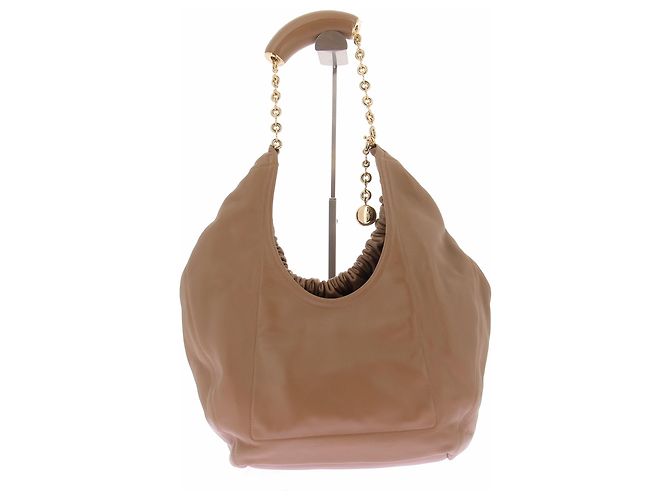 Loewe Squeeze Tasche aus braunem Leder - Ansicht 3