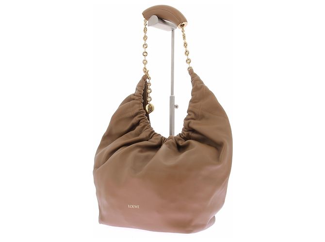 Loewe Squeeze Tasche aus braunem Leder - Ansicht 4