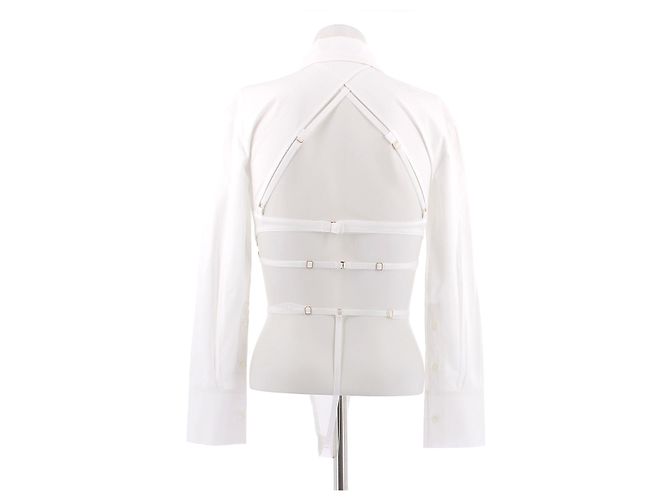 Jacquemus Camicia in cotone 'La Montagne' Bianco - vista 2