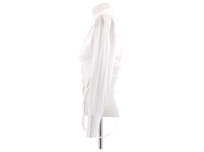 Jacquemus Camicia in cotone 'La Montagne' Bianco - vista 4