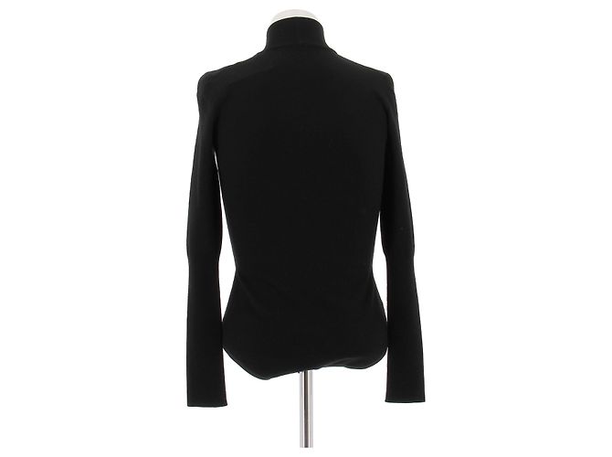 Body Alaïa in lana nero a maniche lunghe - vista 2