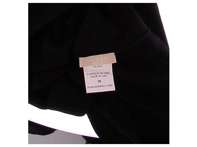 Body Alaïa in lana nero a maniche lunghe - vista 7