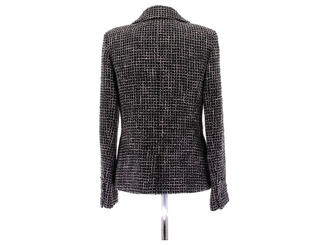 Chanel Tweedjacke in Rosa und Schwarz - Ansicht 2