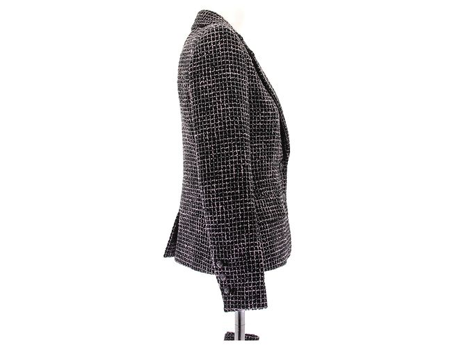 Chanel Tweedjacke in Rosa und Schwarz - Ansicht 3