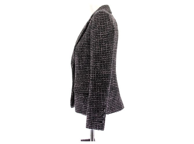 Chanel Tweedjacke in Rosa und Schwarz - Ansicht 4
