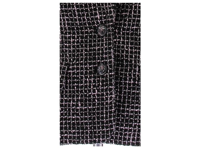 Chanel Tweedjacke in Rosa und Schwarz - Ansicht 5