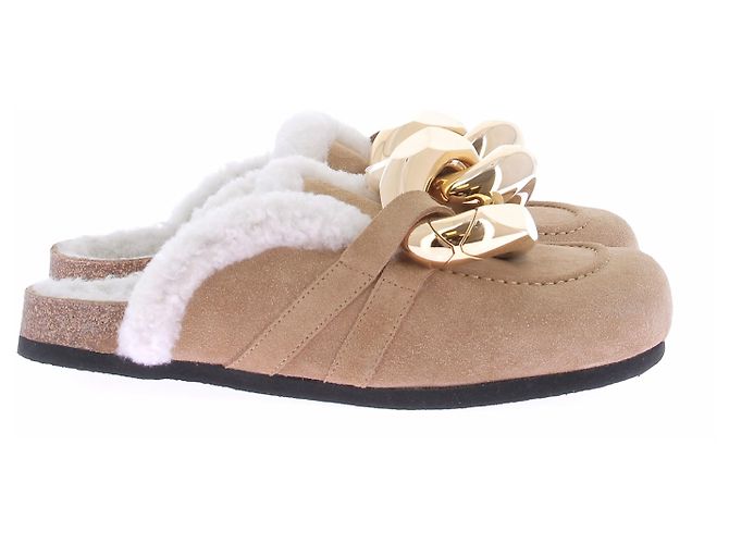 Mule JW Anderson in pelle beige Taglia 37 - vista 3