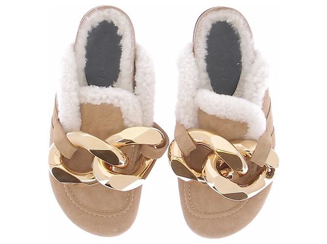 Mule JW Anderson in pelle beige Taglia 37 - vista 7