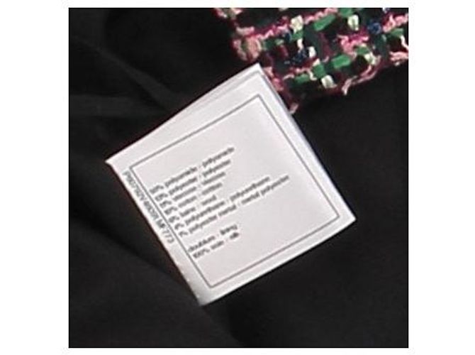 Falda de tweed rosa y negra Chanel Negro - vista 5