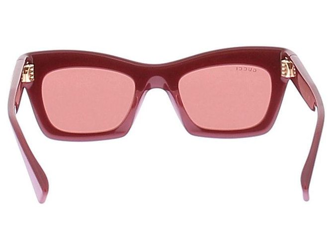 Gucci Lunettes de soleil rouges "Script" Red - view 2