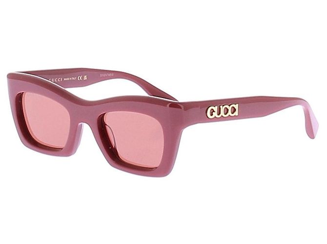 Gucci Lunettes de soleil rouges "Script" Red - view 5