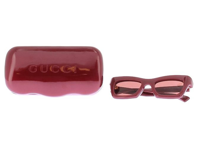Gucci Lunettes de soleil rouges "Script" Red - view 7