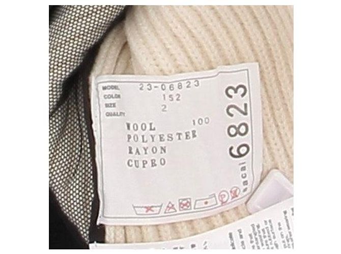 Suéter Sacai de lã creme Bege - vista 7