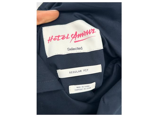 Selected Blazer in cotone blu navy - vista 4