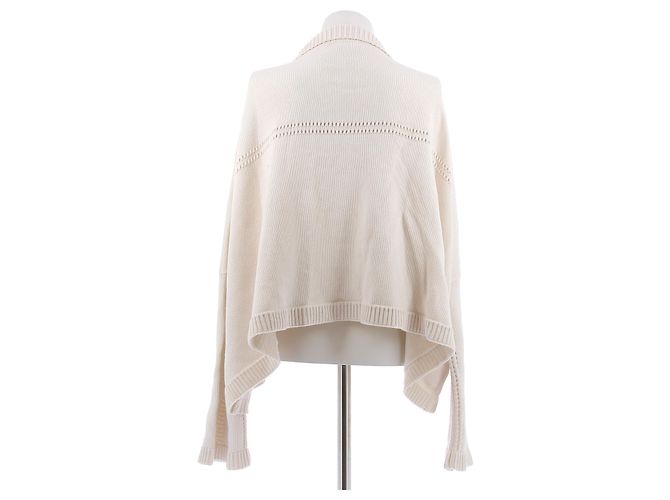 Loewe Pulô de cor creme em cashmere e algodão Bege - vista 2